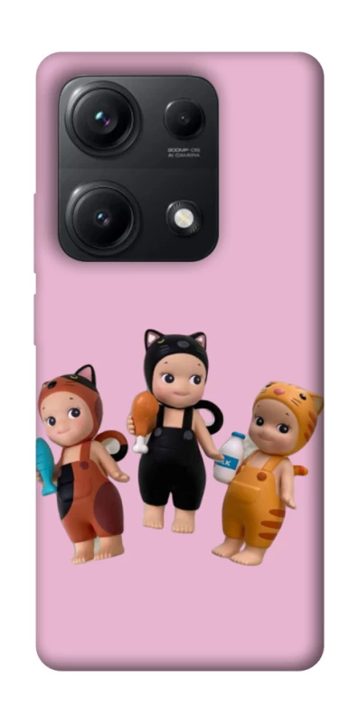 Чохол на Xiaomi Redmi Note 14S Cat Cafe Trio фото 1 з 1