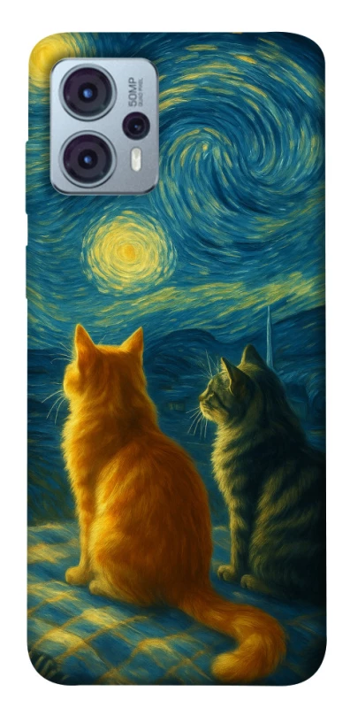 Чохол на Motorola Moto G23 Cats under the stars фото 1 з 1