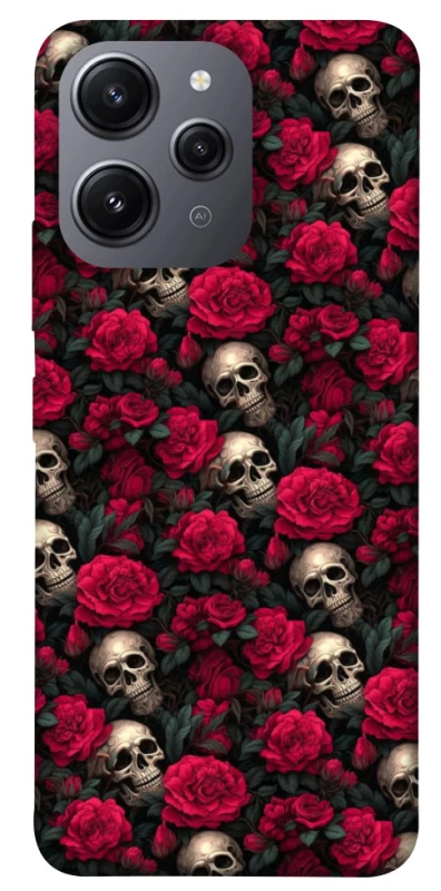 Чохол на Xiaomi Redmi 12 Черепа та рози фото 1 з 1