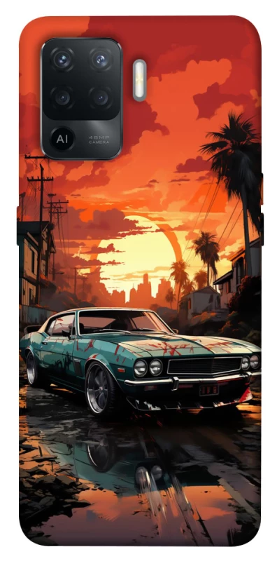 Чохол на Oppo Reno 5 Lite Car at sunset фото 1 з 1