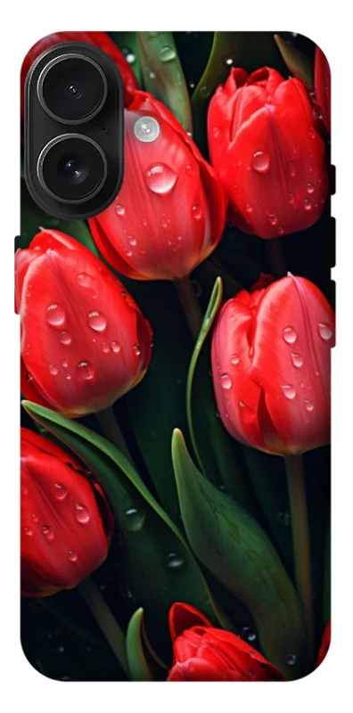 Чехол на Apple iPhone 17 (6.3") Красные тюльпаны фото 1 из 1