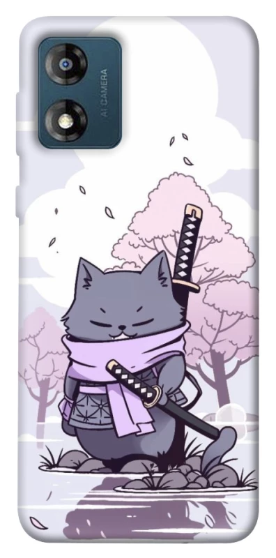 Чохол на Motorola Moto E13 Samurai cat фото 1 з 1