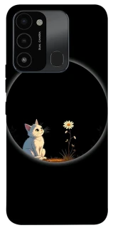 Чехол на TECNO Spark 8C Cat and flower фото 1 из 1