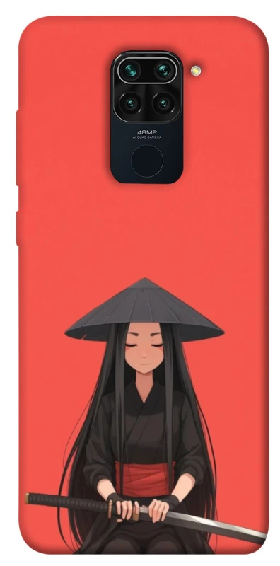 Чехол на Xiaomi Redmi Note 9 / Redmi 10X Red samurai фото 1 из 1