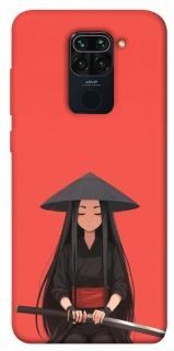 Чехол на Xiaomi Redmi Note 9 / Redmi 10X Red samurai фото 1 из 1