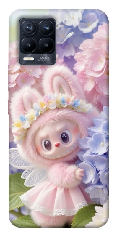 Чохол на Realme 8 Labubu & Flowers ver.1 фото 1 з 1