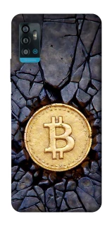 Чохол на ZTE Blade A71 Bitcoin cracks фото 1 з 1