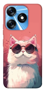 Чехол на TECNO Spark 10 Сat with glasses фото 1 из 1