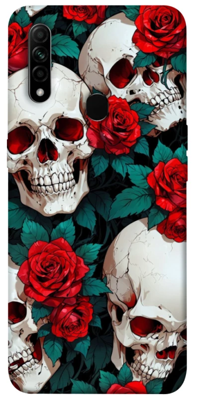 Чохол на Oppo A31 skull and rose фото 1 з 1