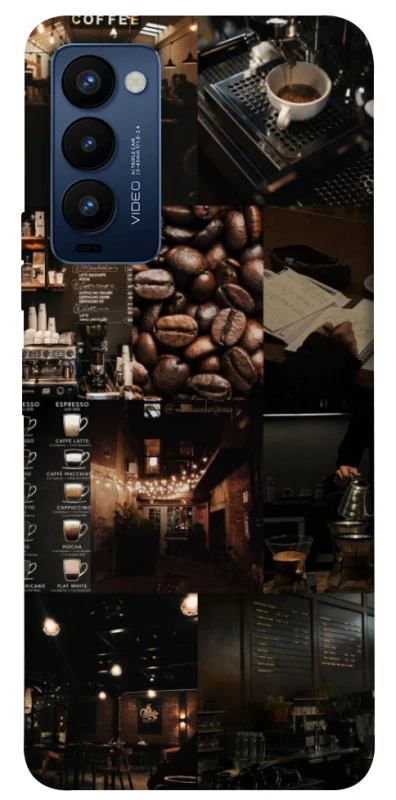 Чохол на TECNO Camon 18 Coffee collage ver.1 фото 1 з 1