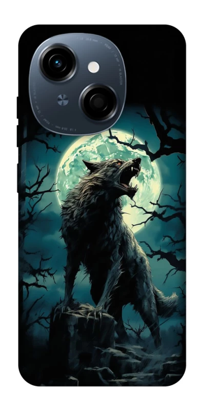 Чохол на TECNO Spark Go 1 Вовк під місяцем фото 1 з 1