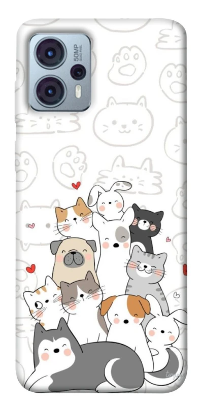 Чехол на Motorola Moto G23 Funny Pets фото 1 из 1
