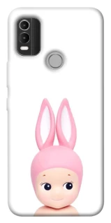 Чохол на Nokia C21 Plus Minimal Bunny Peek фото 1 з 1
