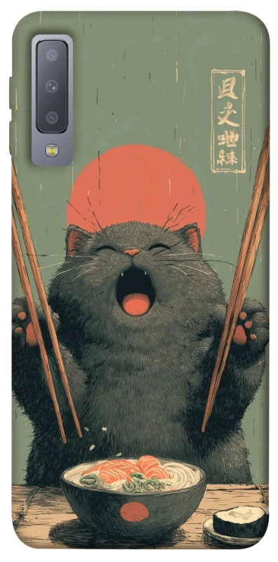 Чехол на Samsung A750 Galaxy A7 (2018) Hungry Cat фото 1 из 1