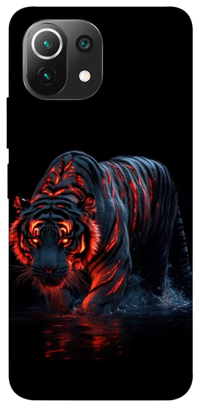 Чехол на Xiaomi Mi 11 Lite fire tiger фото 1 из 1