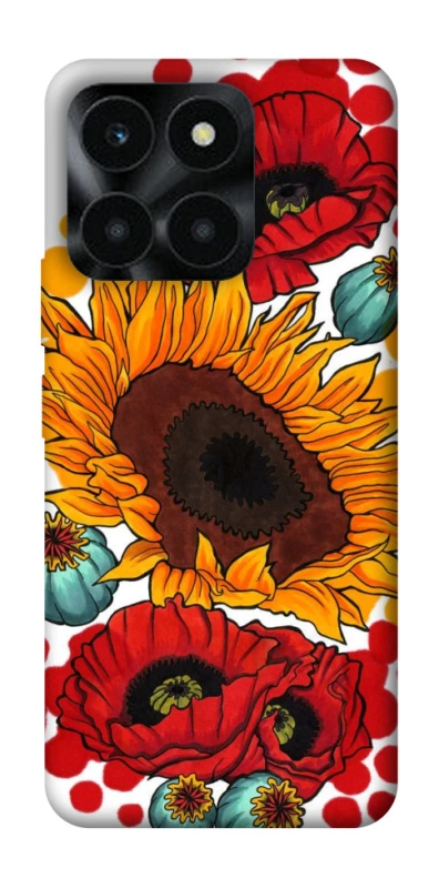 Чохол на Huawei Honor X6a Соняшники та маки фото 1 з 1