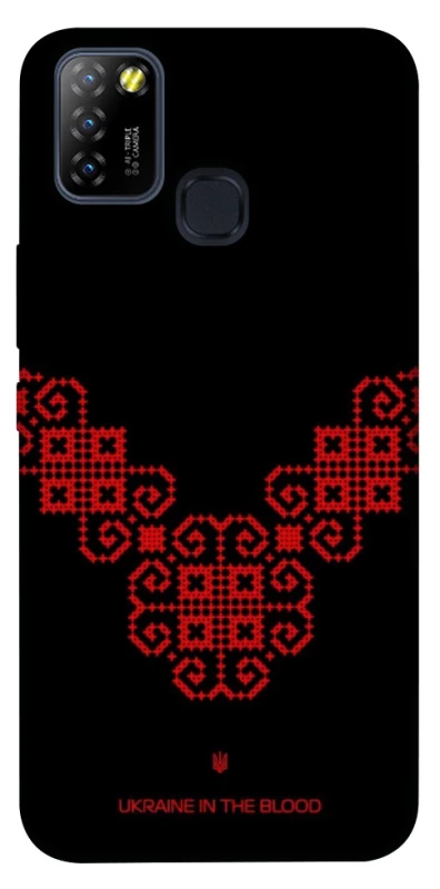 Чохол на Infinix Hot 10 Lite Чорно-червона вишиванка фото 1 з 1