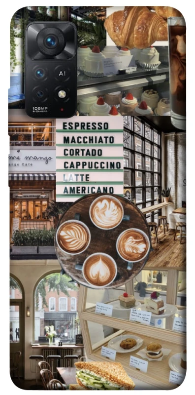 Чохол на Xiaomi Redmi Note 12 Pro 4G Coffee collage ver.5 фото 1 з 1