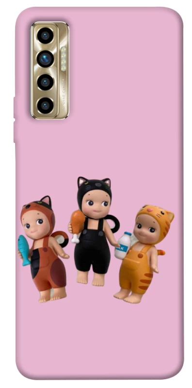 Чохол на TECNO Camon 17P Cat Cafe Trio фото 1 з 1
