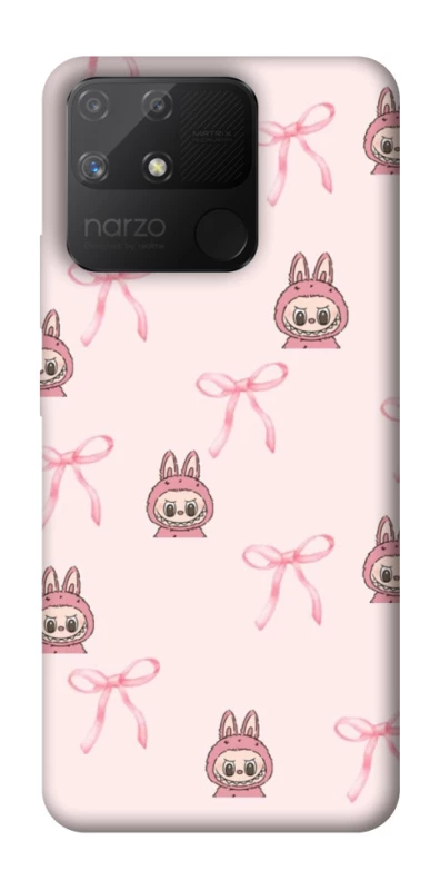 Чохол на Realme Narzo 50A Pink bows and Labubus фото 1 з 1