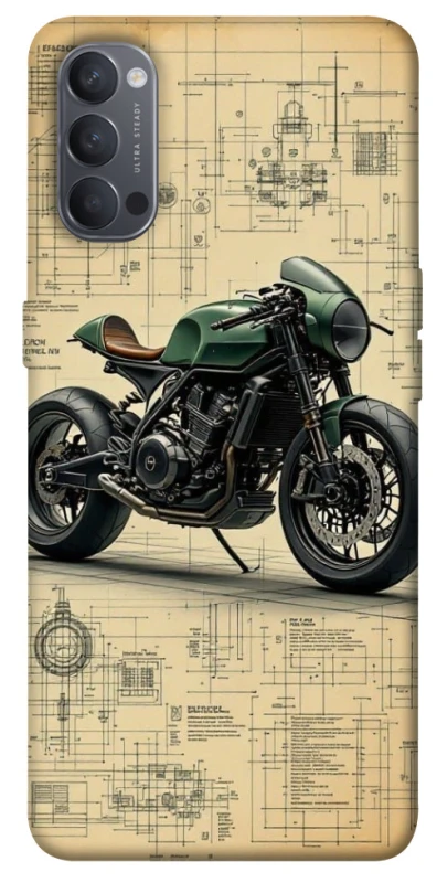 Чехол на Oppo Reno 4 Bike model фото 1 из 1