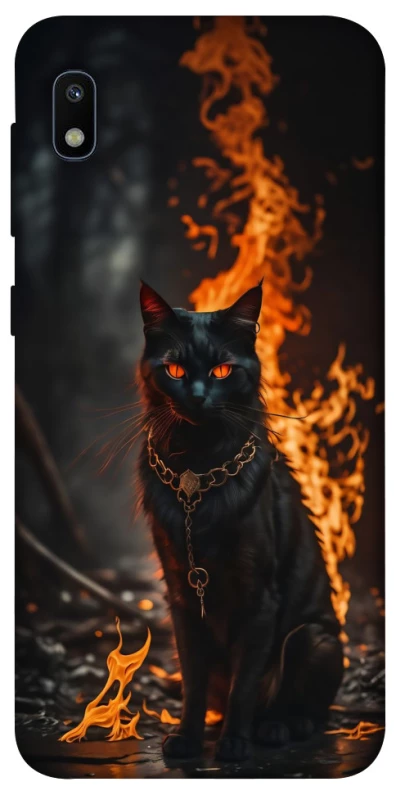Чехол на Samsung Galaxy A10 (A105F) Огненный кот фото 1 из 1