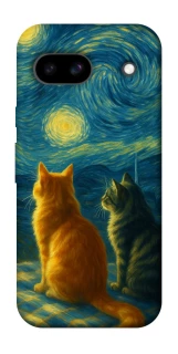 Чехол на Google Pixel 8a Cats under the stars фото 1 из 1