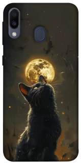 Чохол на Samsung Galaxy M20 Кіт під місяцем v2 фото 1 з 1