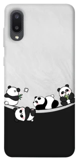 Чохол на Samsung Galaxy A02 Four pandas фото 1 з 1