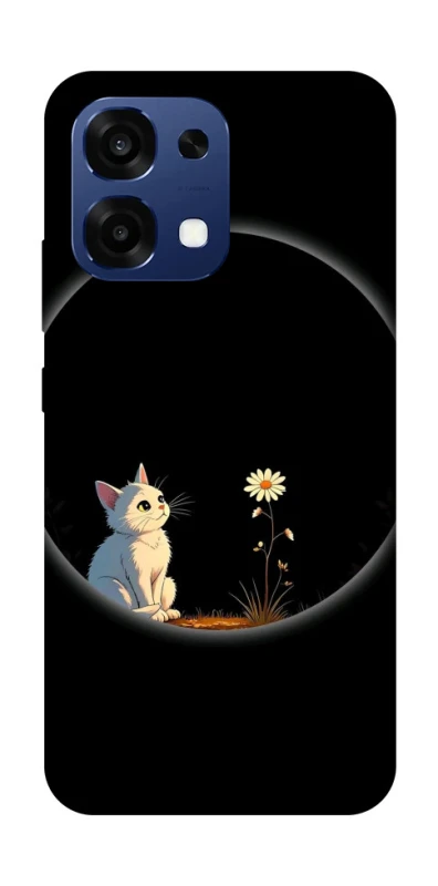 Чехол на Oppo A6 Pro 4G/5G Cat and flower фото 1 из 1