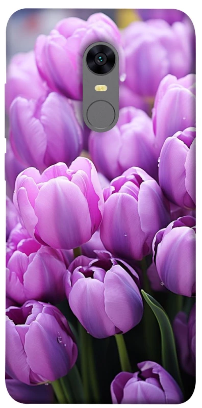 Чехол на Xiaomi Redmi 5 Plus / Redmi Note 5 (Single Camera) Фиолетовые тюльпаны фото 1 из 1