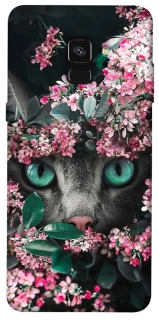 Чехол на Samsung A530 Galaxy A8 (2018) Кот в цветах фото 1 из 1