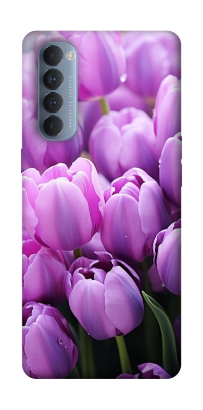 Чехол на Oppo Reno 4 Pro Фиолетовые тюльпаны фото 1 из 1
