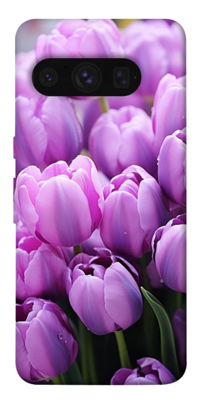Чехол на Google Pixel 8 Pro Фиолетовые тюльпаны фото 1 из 1