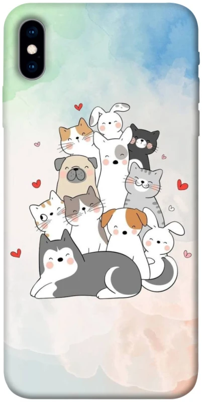 Чохол на Apple iPhone X (5.8") Funny Pets ver.2 фото 1 з 1