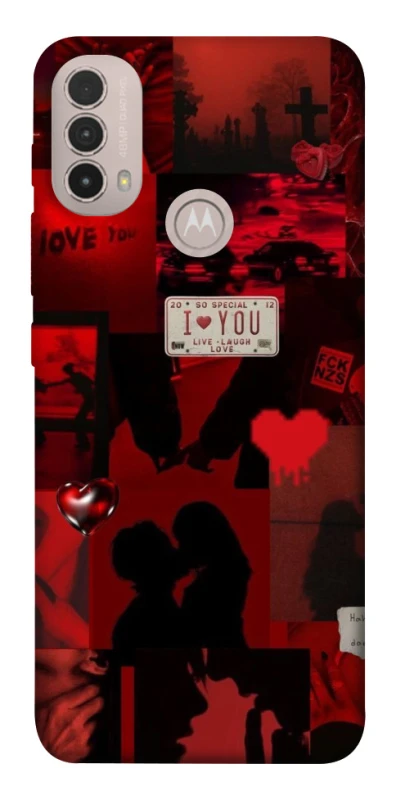 Чохол на Motorola Moto E40 Love collage ver.2 фото 1 з 1