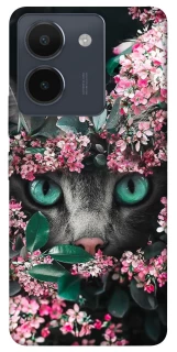 Чохол на Vivo Y36 Кіт в квітах фото 1 з 1