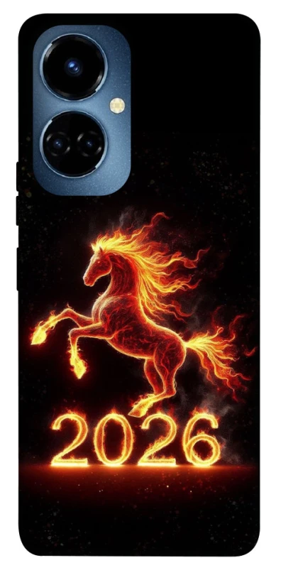 Чохол на TECNO Camon 19 Pro Red Fire Horse ver.1 фото 1 з 1