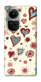 Чехол на Oppo Reno 10 Pretty hearts фото 1 из 2