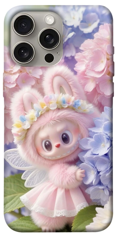 Чохол на Apple iPhone 15 Pro Max (6.7") Labubu & Flowers ver.1 фото 1 з 1