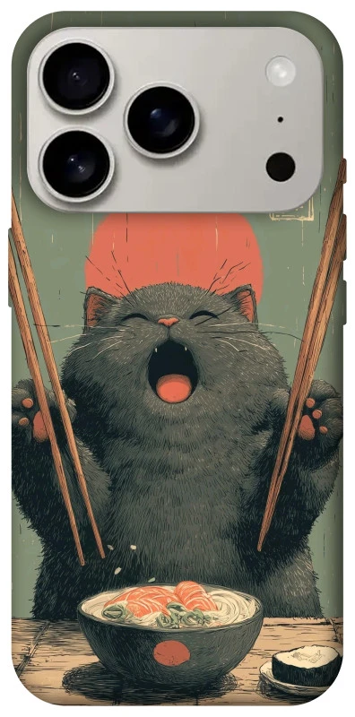 Чехол на Apple iPhone 17 Pro (6.3") Hungry Cat фото 1 из 1