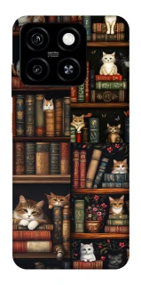 Чехол на ZTE Blade A55 4G Cats & Books фото 1 из 1