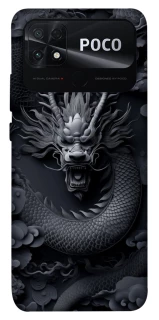 Чехол на Xiaomi Poco C40 black dragon фото 1 из 1