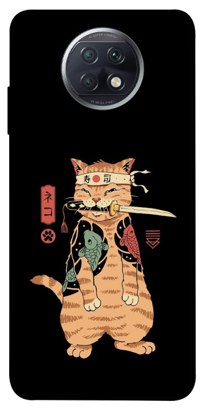 Чехол на Xiaomi Redmi Note 9 5G / Note 9T Кот-самурай фото 1 из 1