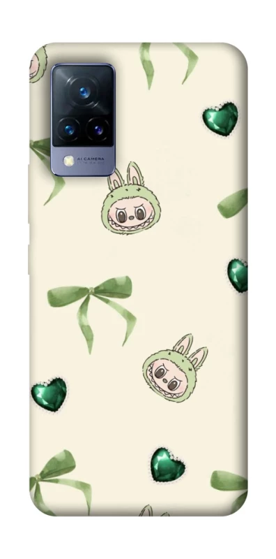 Чохол на Vivo V21 Labubu Green Heart фото 1 з 1