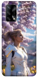 Чехол на Oppo A74 4G Cyber space girl ver.1 фото 1 из 1