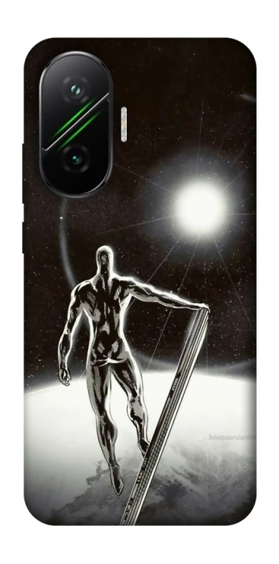 Чохол на Xiaomi Poco F7 Срібний серфер фото 1 з 1