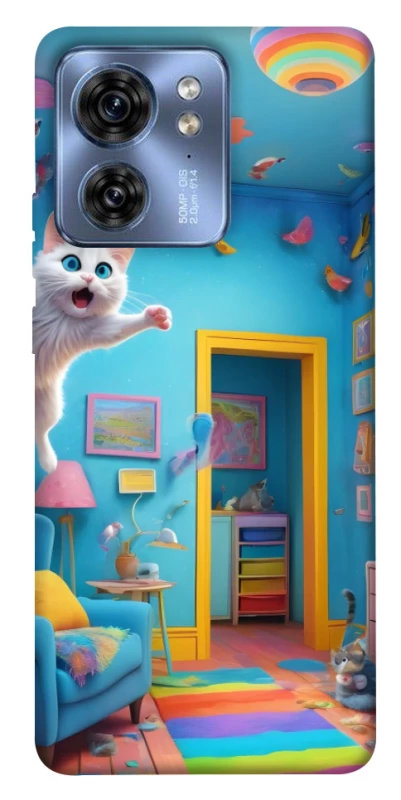 Чохол на Motorola Edge 40 crazy cat фото 1 з 1