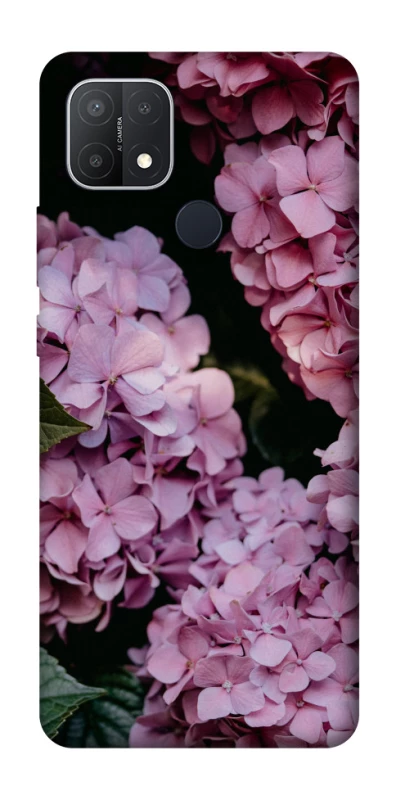 Чохол на Oppo A15s / A15 Рожеві гартензії фото 1 з 1