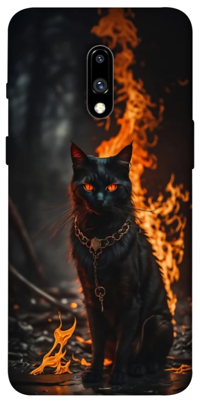 Чехол на OnePlus 7 Огненный кот фото 1 из 1
